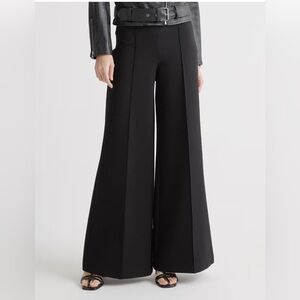 NWT: stretch wide leg black pants